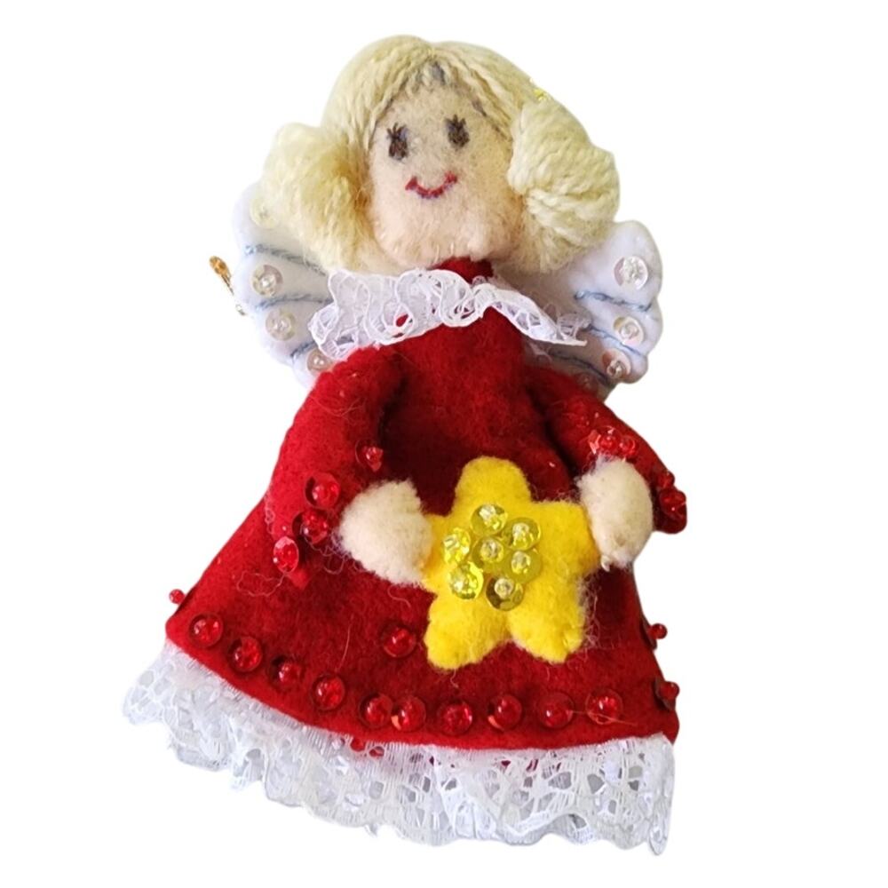 Vintage Bucilla Felt Holiday Christmas Angel